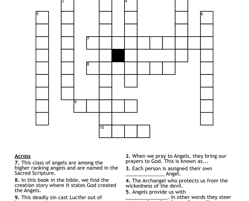 Angel Crossword WordMint