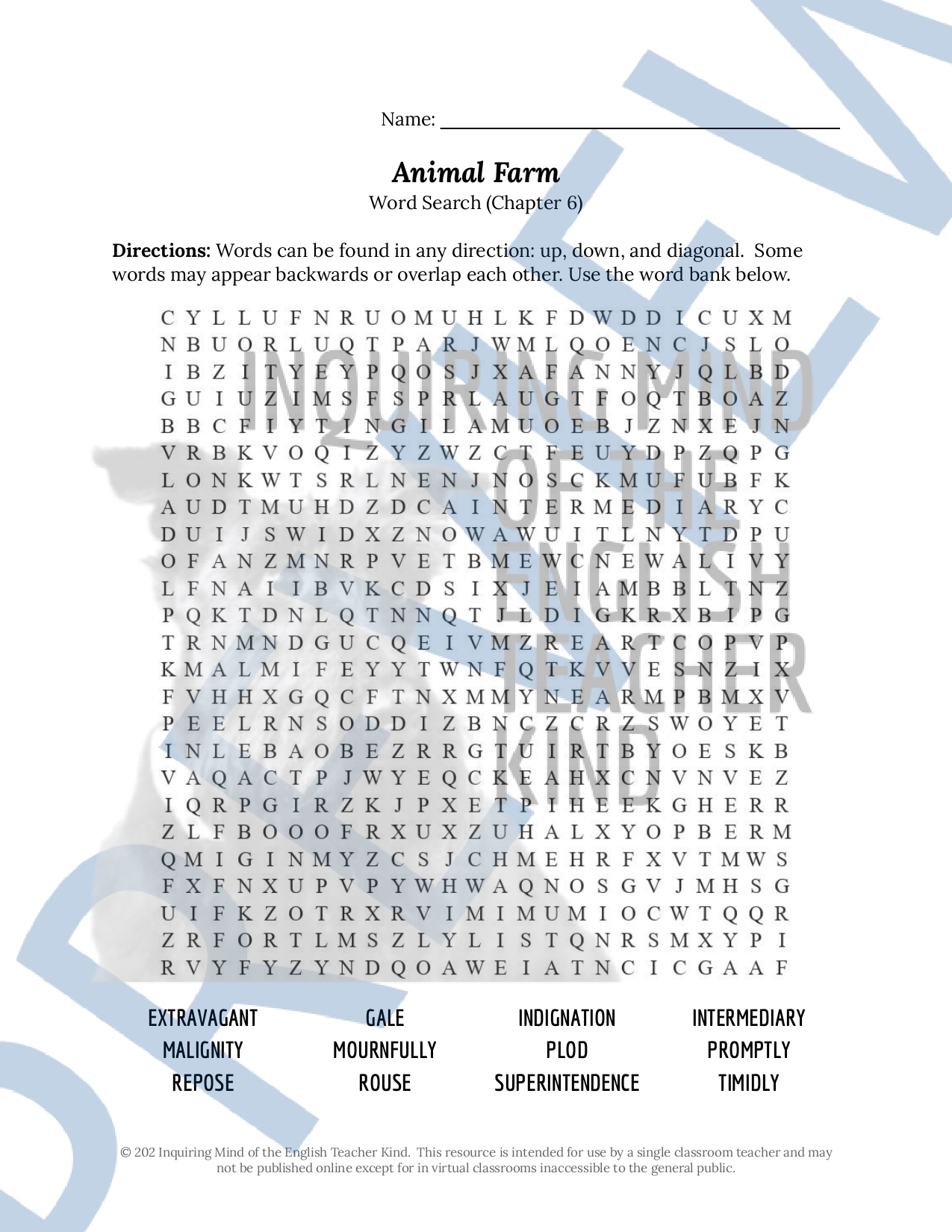Animal Farm Chapter 6 Vocabulary Games Crossword Puzzle Word Search And More Classful Animal Farm Chapter 6 Vocabulary Games Crossword Puzzle Word Search And More Classful