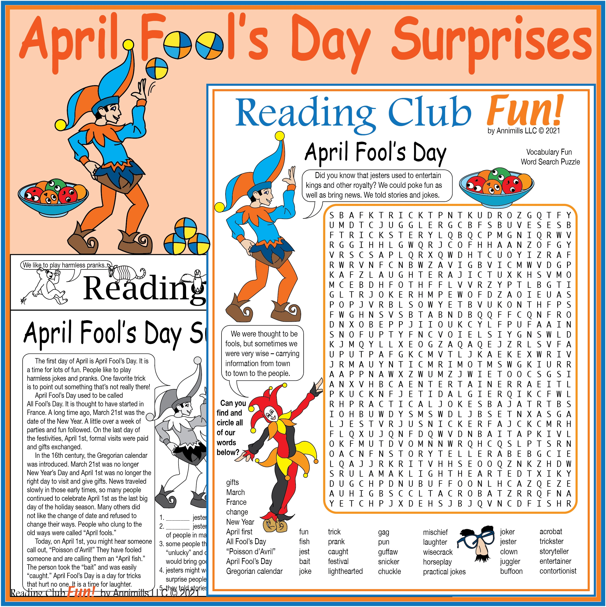 April Fool s Day Surprises Printable Puzzles Made By Teachers April Fool s Day Surprises Printable Puzzles Made By Teachers