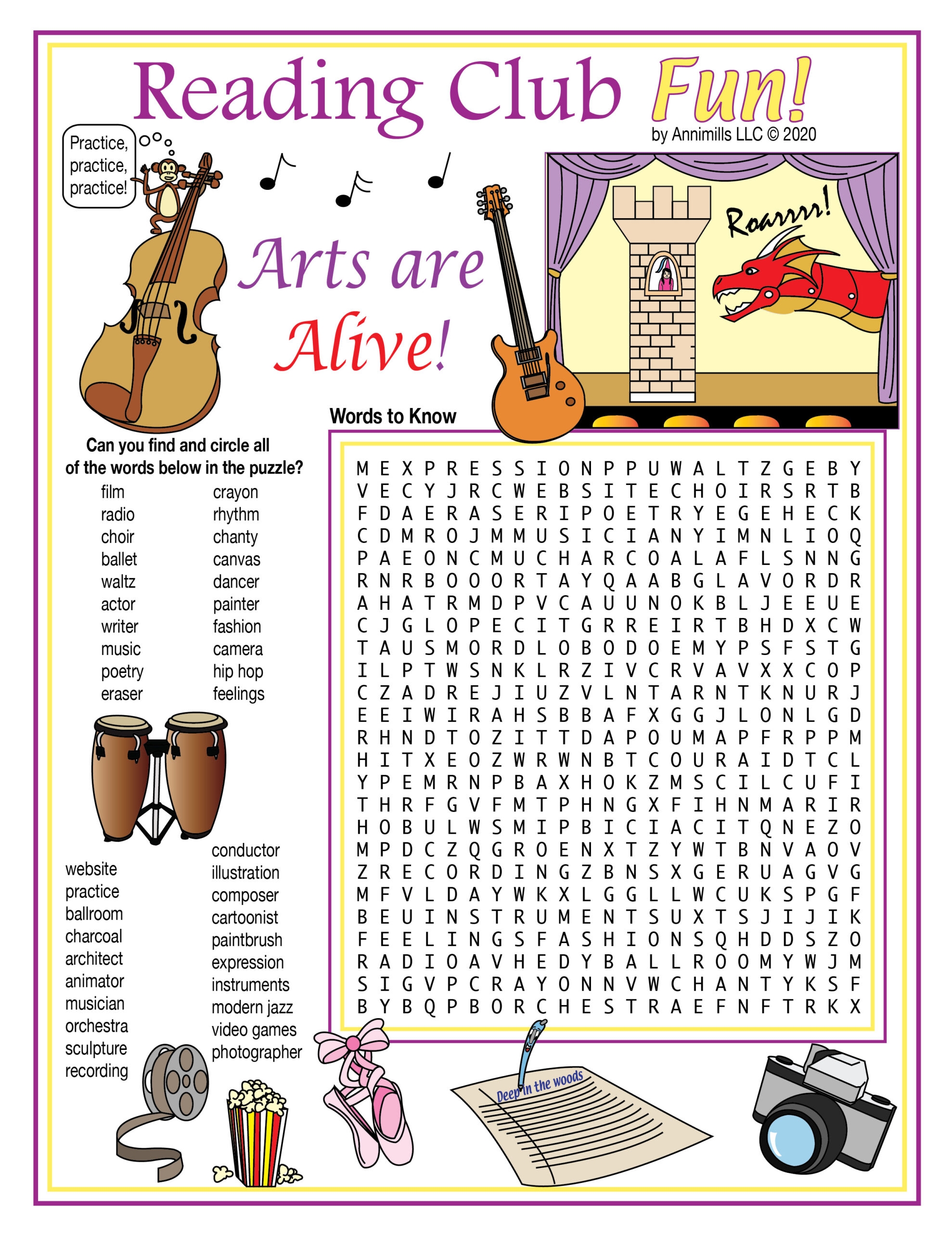 Art Printable Puzzles Music Dance Painting Crafts Writing Made By Teachers Art Printable Puzzles Music Dance Painting Crafts Writing Made By Teachers