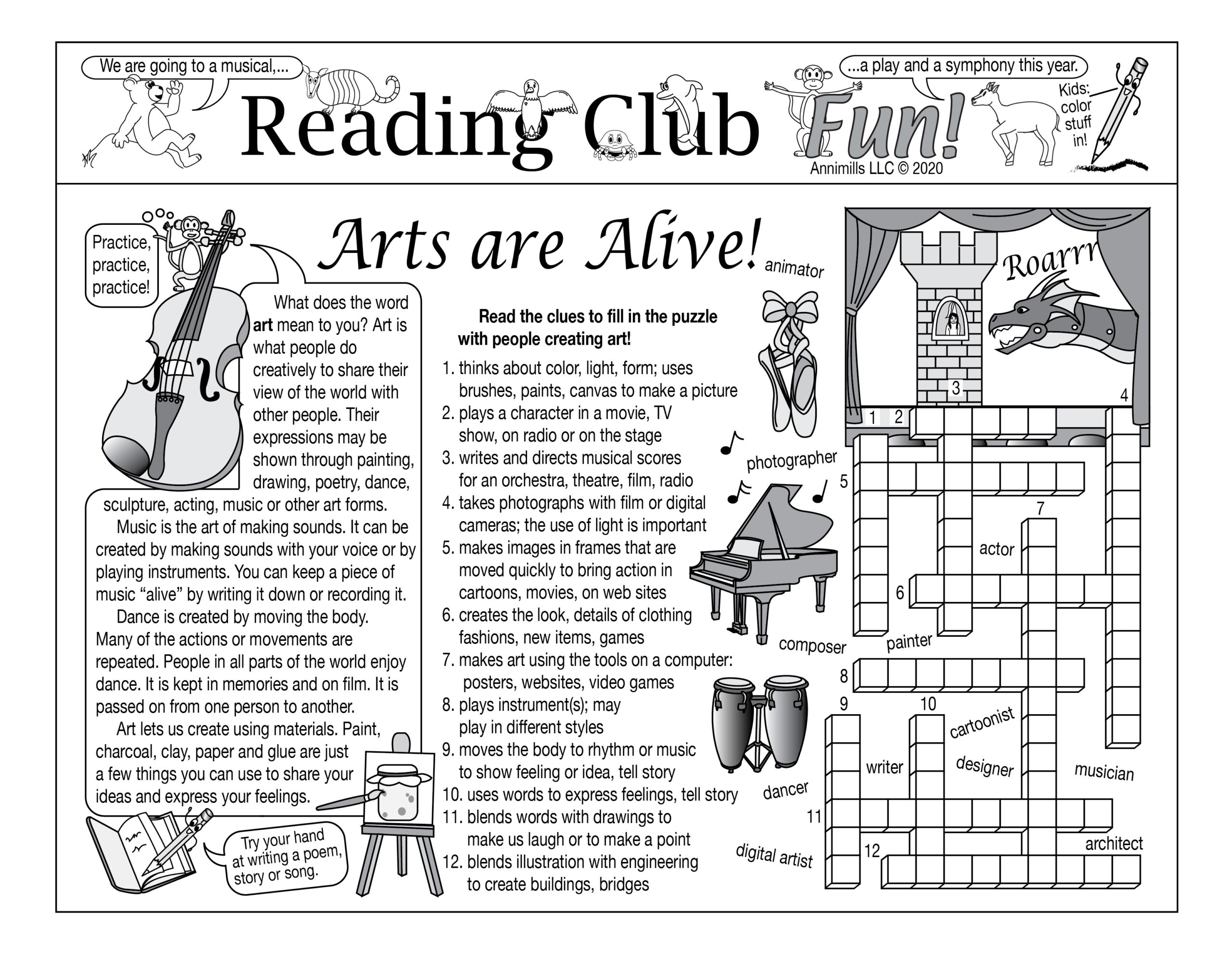 Art Printable Puzzles Music Dance Painting Crafts Writing Made By Teachers Art Printable Puzzles Music Dance Painting Crafts Writing Made By Teachers