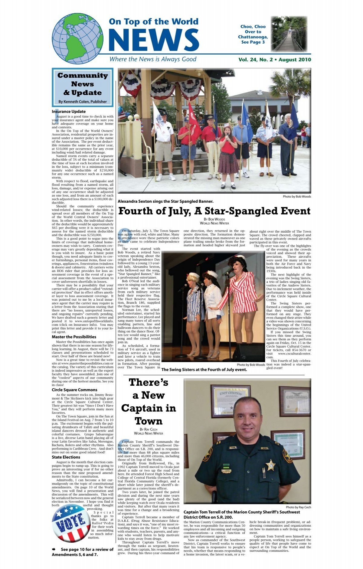 August 2010 On Top Of The World Communities Info August 2010 On Top Of The World Communities Info