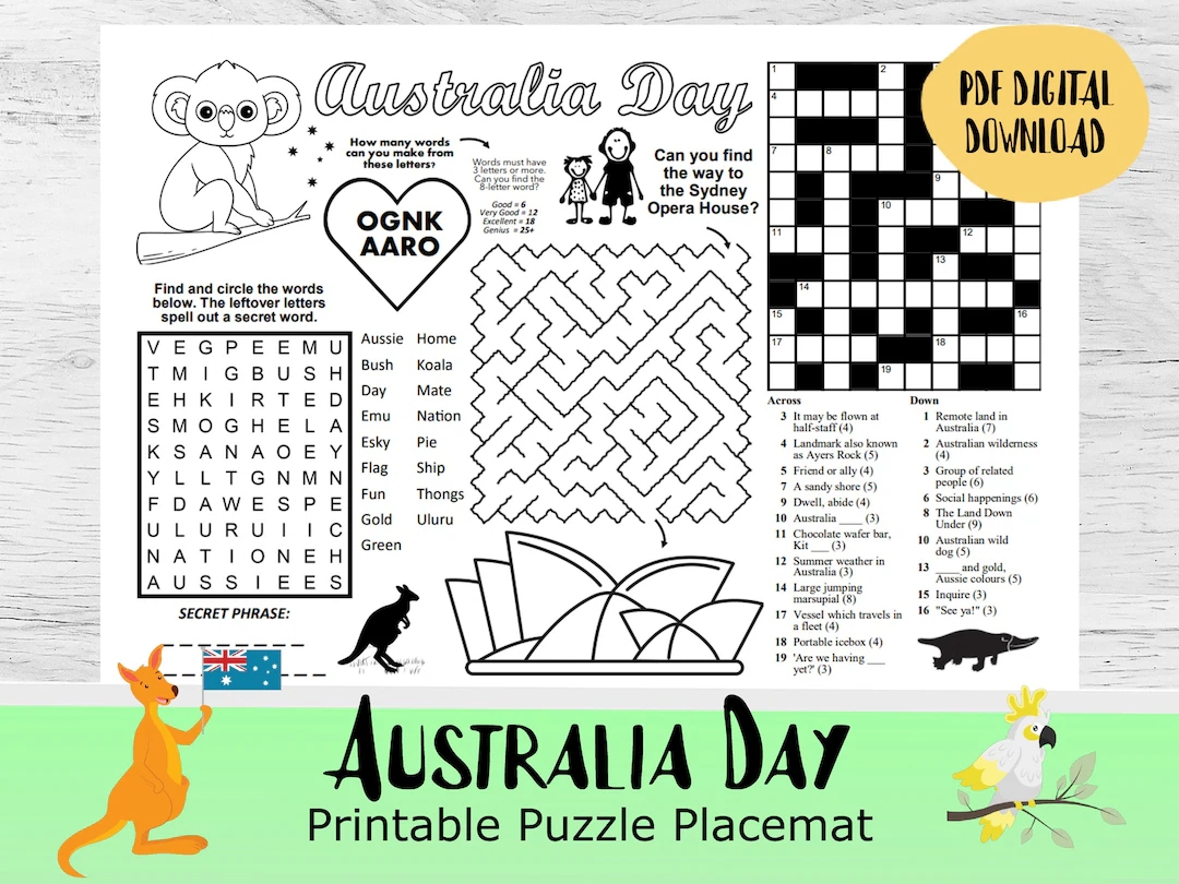 Printable Crosswords Australia Printable Crosswords Australia
