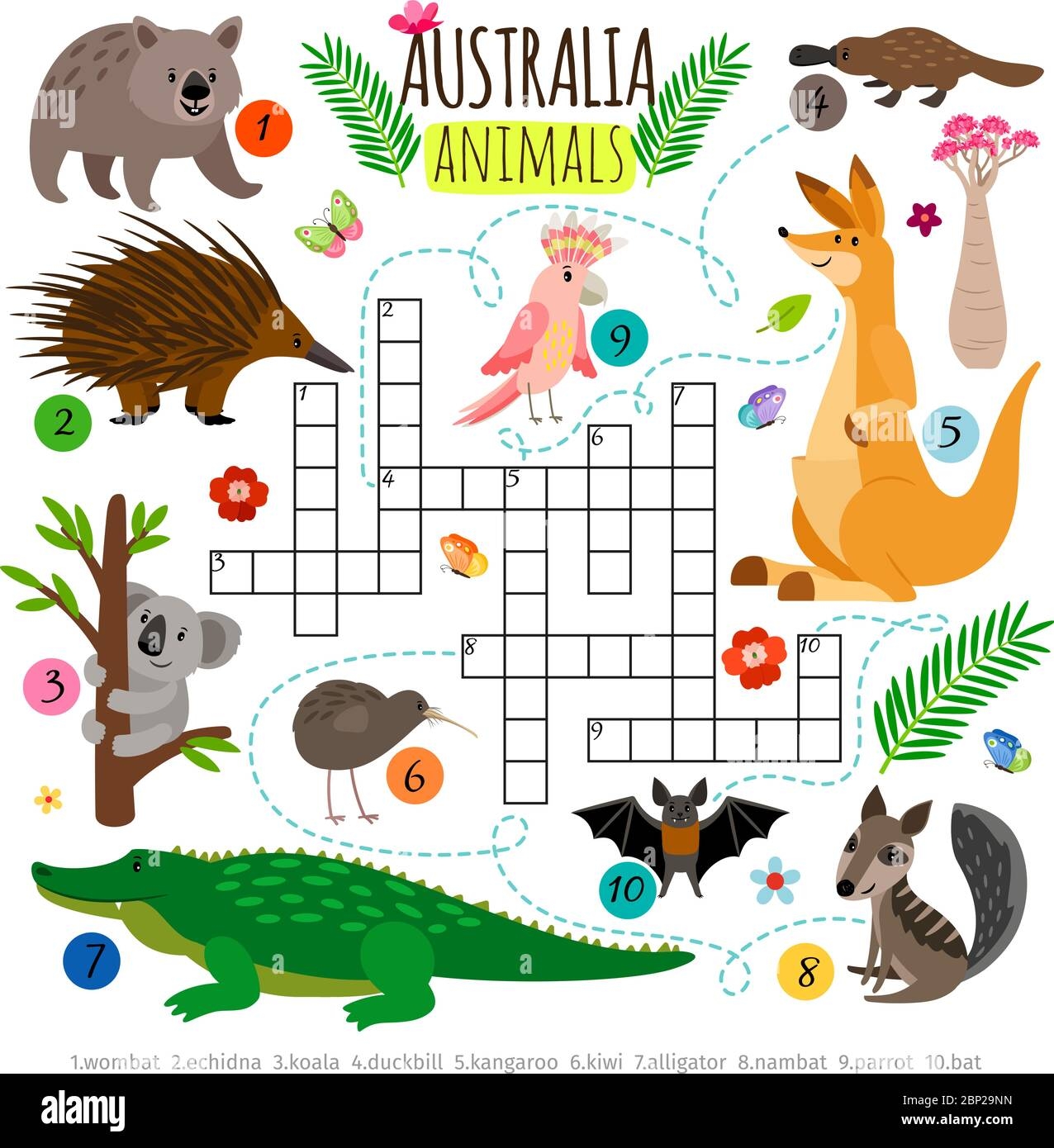 Australian Animals Crossword Kids Words Brainteaser Word Search Puzzle Game Vector Illustration Stock Vector Image Art Alamy Australian Animals Crossword Kids Words Brainteaser Word Search Puzzle Game Vector Illustration Stock Vector Image Art Alamy