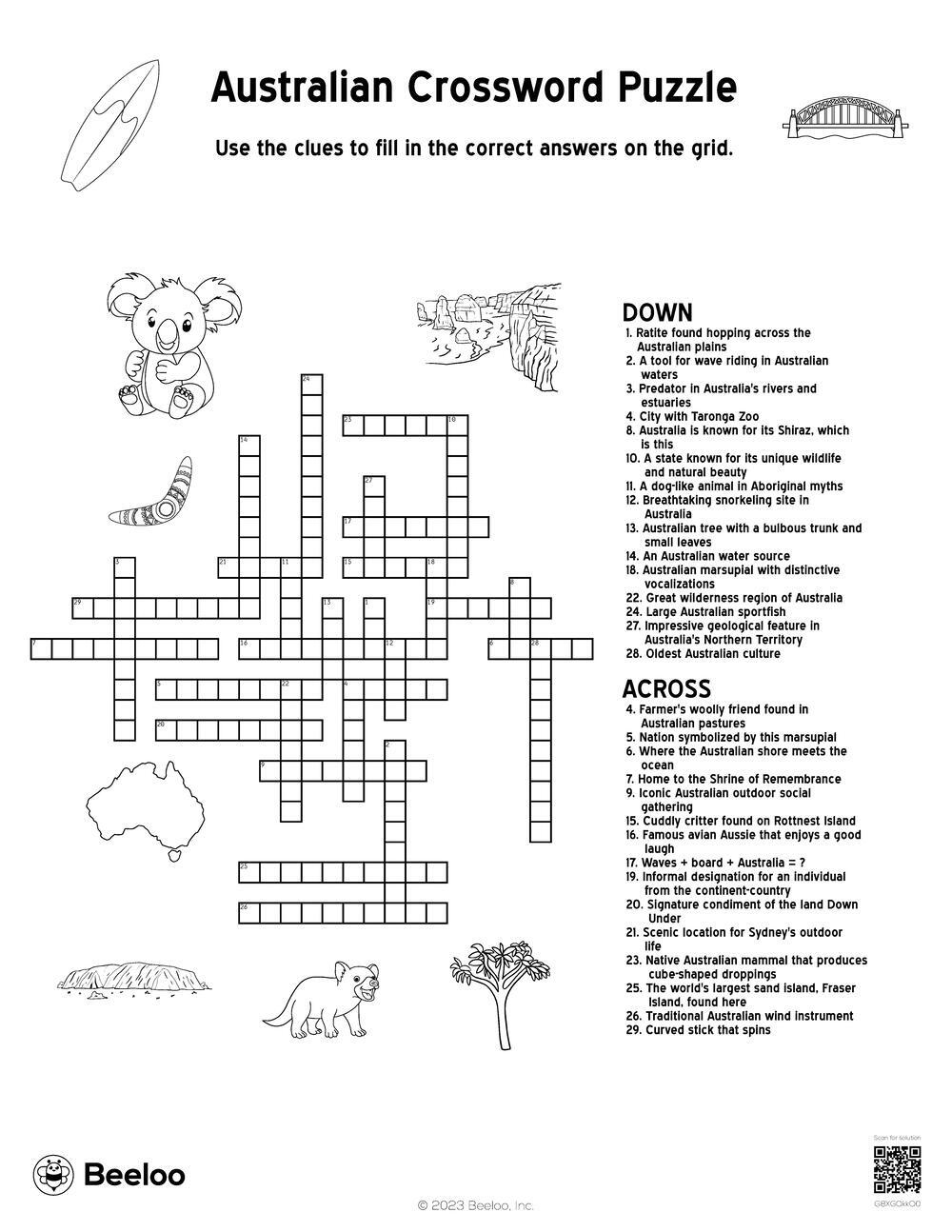 Printable Crossword Puzzle Solutions Printable Crossword Puzzle Solutions