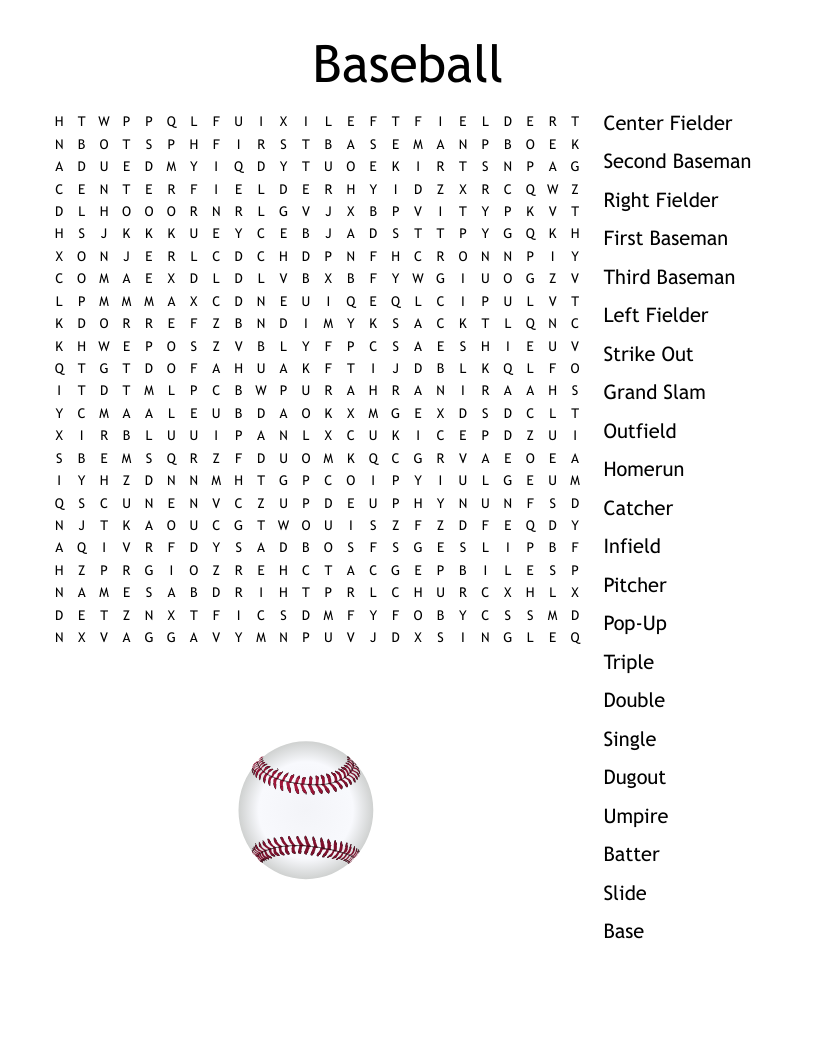 Baseball Crossword WordMint Baseball Crossword WordMint