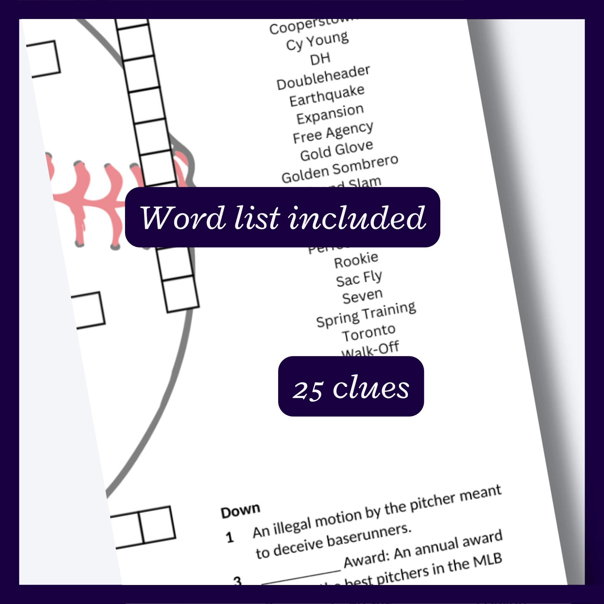 Printable Mlb Trivia Crossword Printable Mlb Trivia Crossword