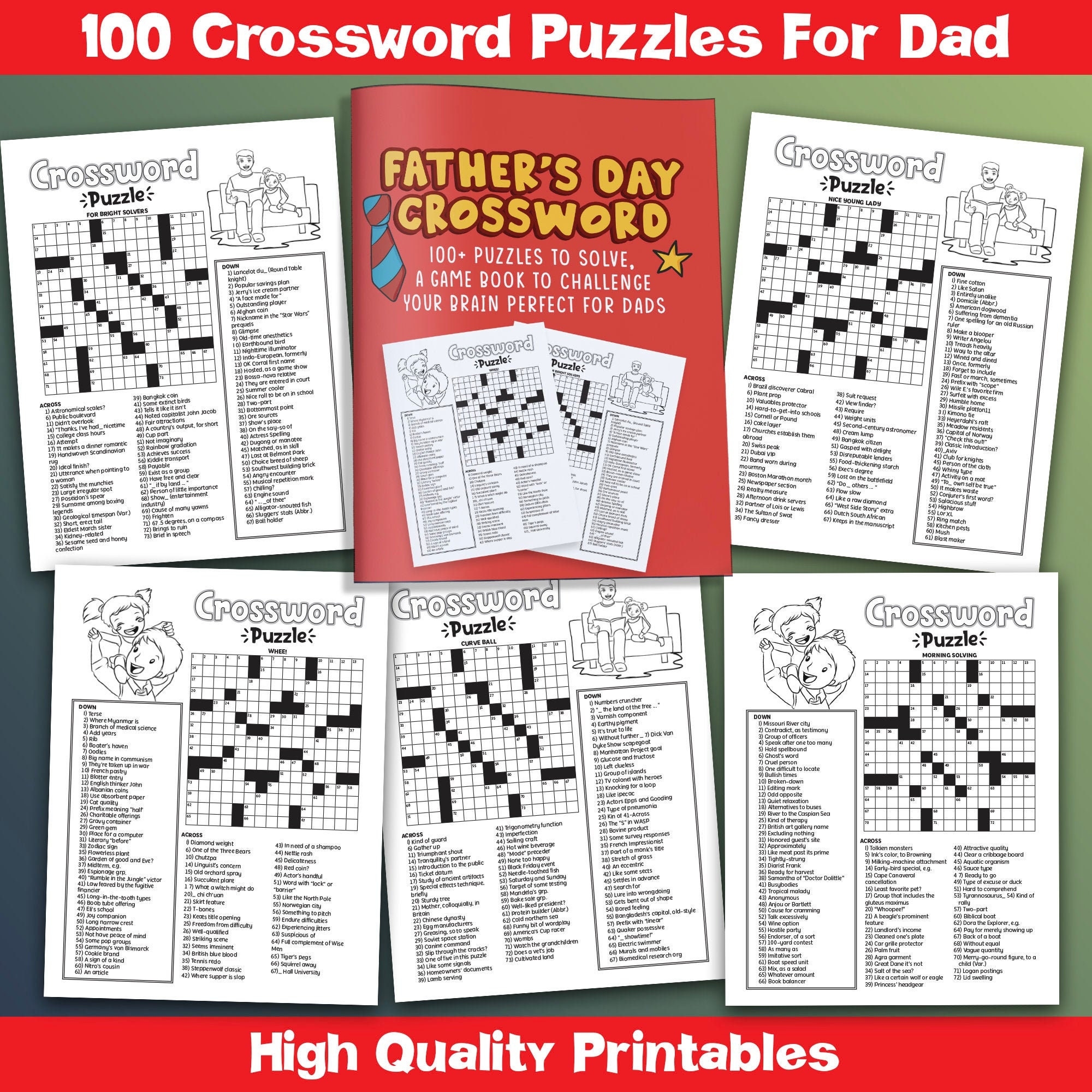 BEST VALUE Fathers Day Crossword Instant Download 100 Puzzles To Worksheets Library BEST VALUE Fathers Day Crossword Instant Download 100 Puzzles To Worksheets Library