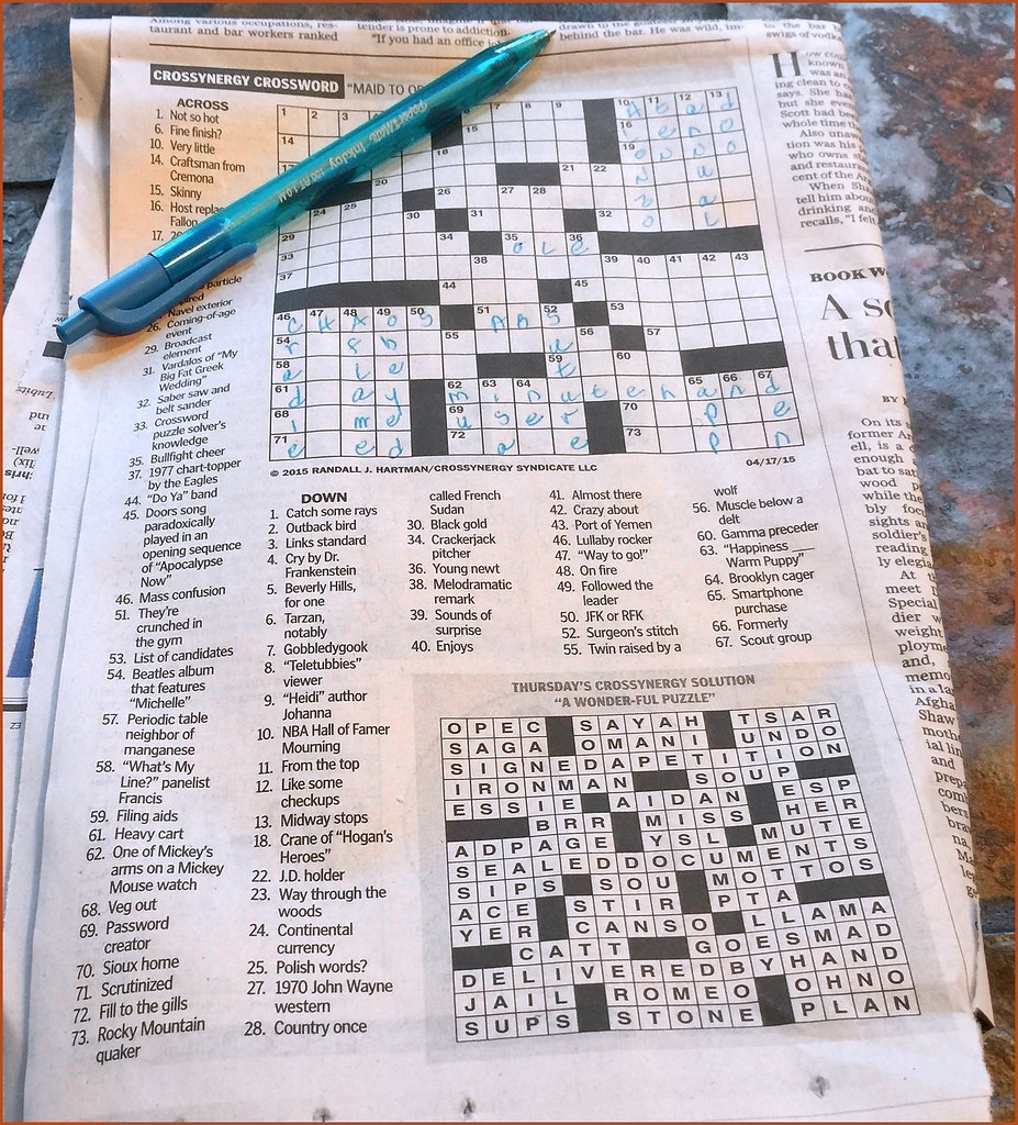 Beth s Unfinished Crossword Puzzle The Washington Post Flickr Beth s Unfinished Crossword Puzzle The Washington Post Flickr