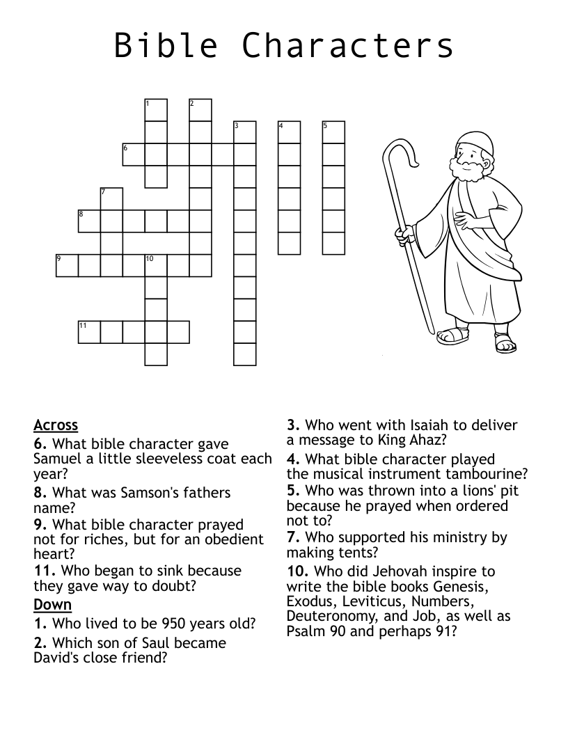 Sunday School Crossword Puzzles Printable Sunday School Crossword Puzzles Printable