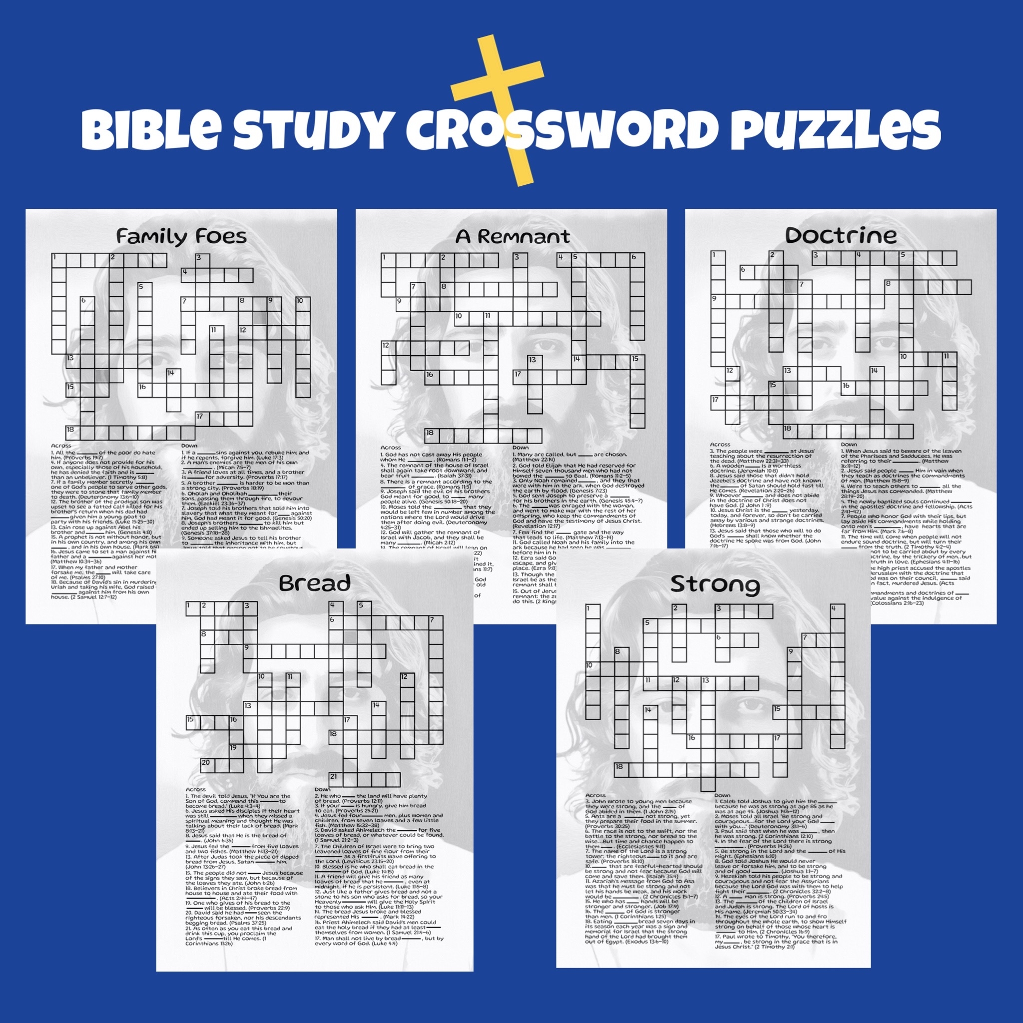 Bible Study Crossword Puzzles Set 17 Classful