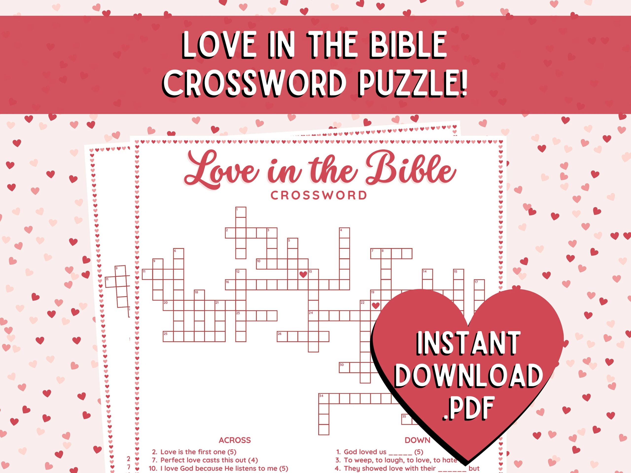 Bible Valentine Crossword Puzzle Love Crossword Puzzle Marriage Bible Game Valentine Bible Party Game Bible Games For Kids Adults Etsy Bible Valentine Crossword Puzzle Love Crossword Puzzle Marriage Bible Game Valentine Bible Party Game Bible Games For Kids Adults Etsy