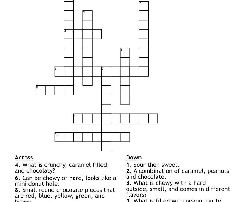 Candy Crossword WordMint