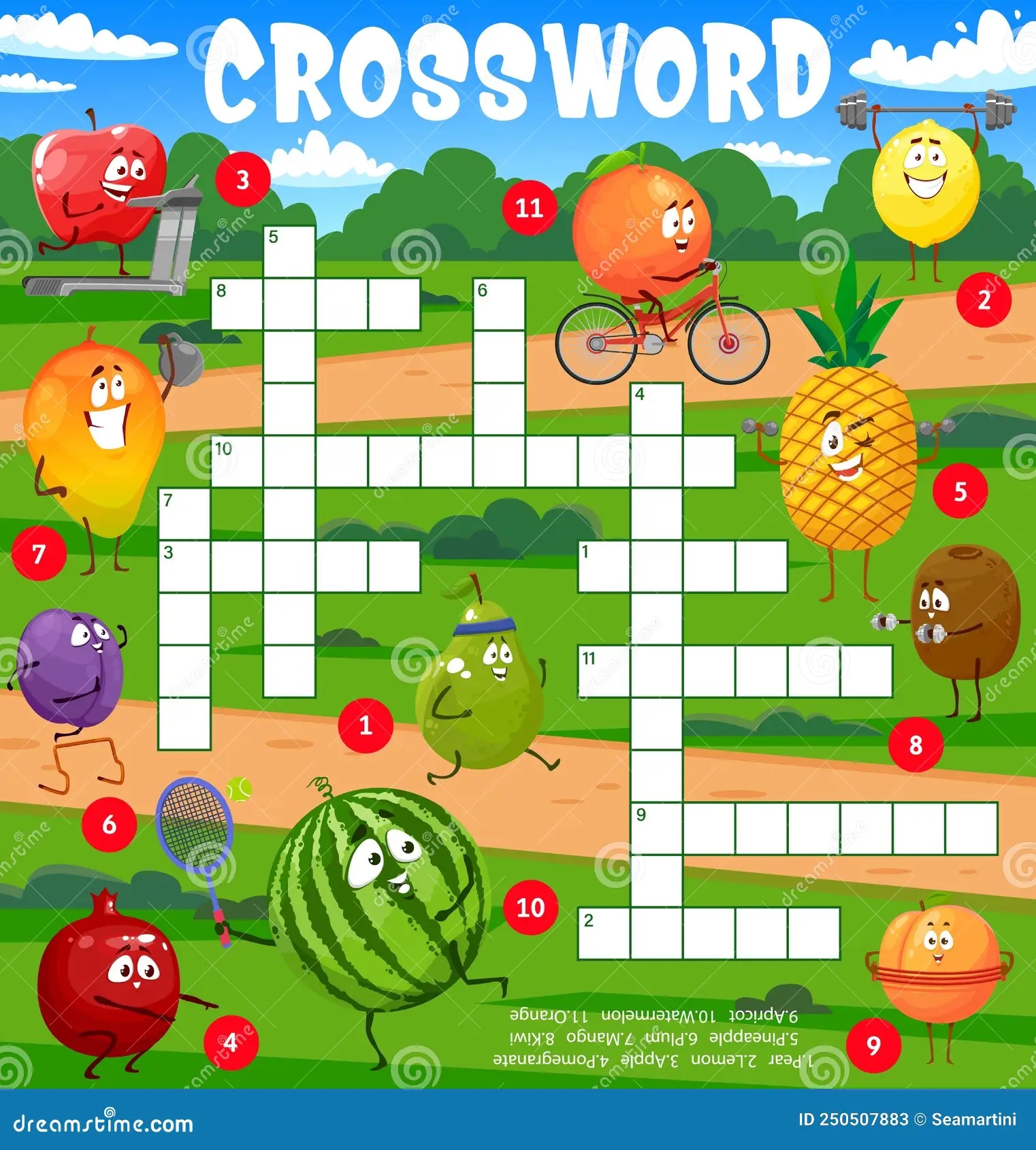 Cartoon Fruits Go In For Sports Crossword Game Stock Vector Illustration Of Education Quiz 250507883 Cartoon Fruits Go In For Sports Crossword Game Stock Vector Illustration Of Education Quiz 250507883