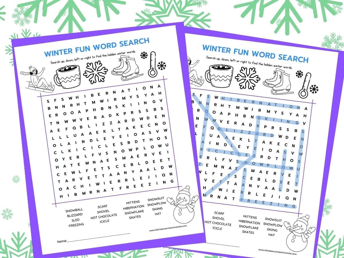 Chilly Winter Word Games For Kids Chilly Winter Word Games For Kids