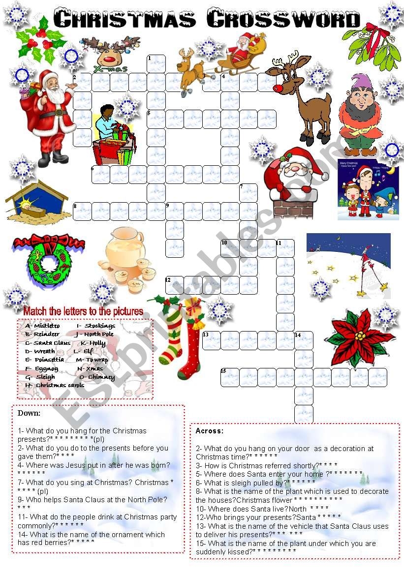 Printable Christmas Crosswords Uk For Adults Printable Christmas Crosswords Uk For Adults