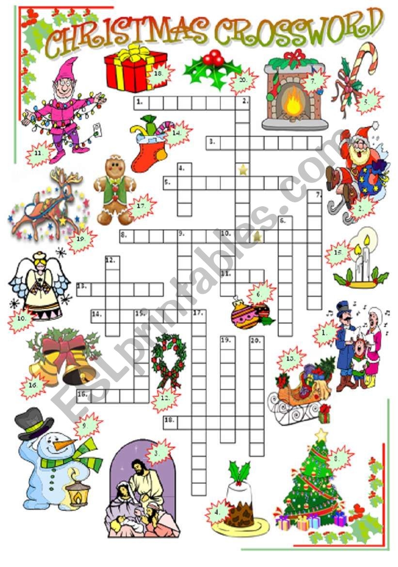 CHRISTMAS CROSSWORD ESL Worksheet By Chrysty1477 CHRISTMAS CROSSWORD ESL Worksheet By Chrysty1477