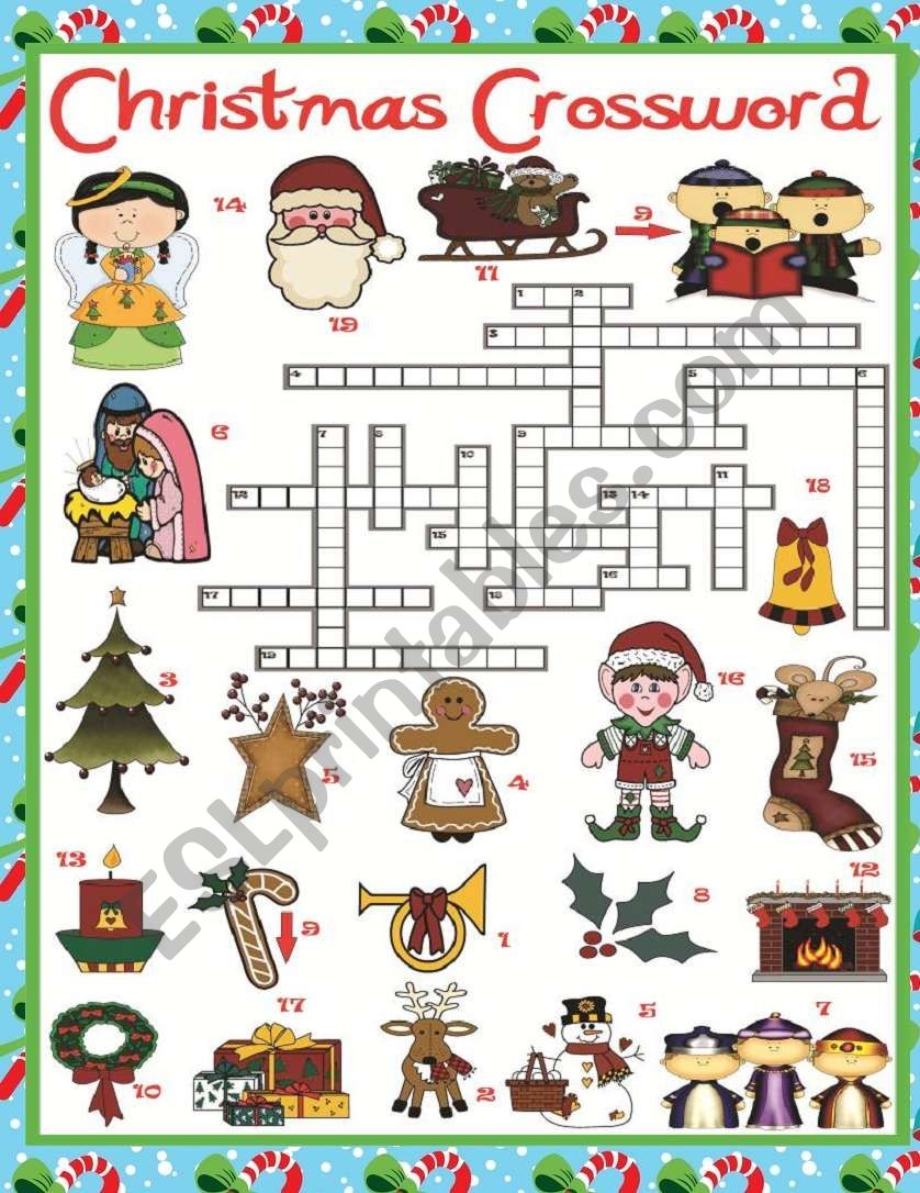 Printable Christmas Crossword Kids Printable Christmas Crossword Kids