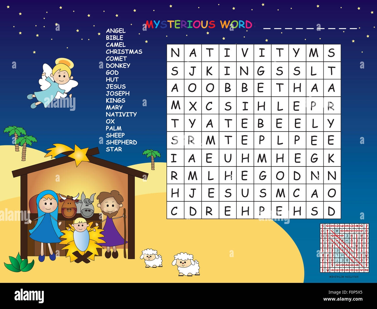 Nativity Crossword Puzzle Printable Nativity Crossword Puzzle Printable