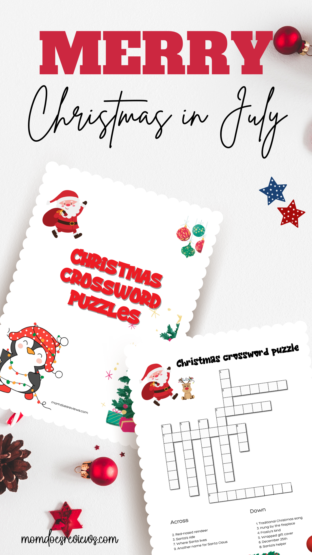 Christmas Crossword Puzzles Christmas In July Mom Does Reviews