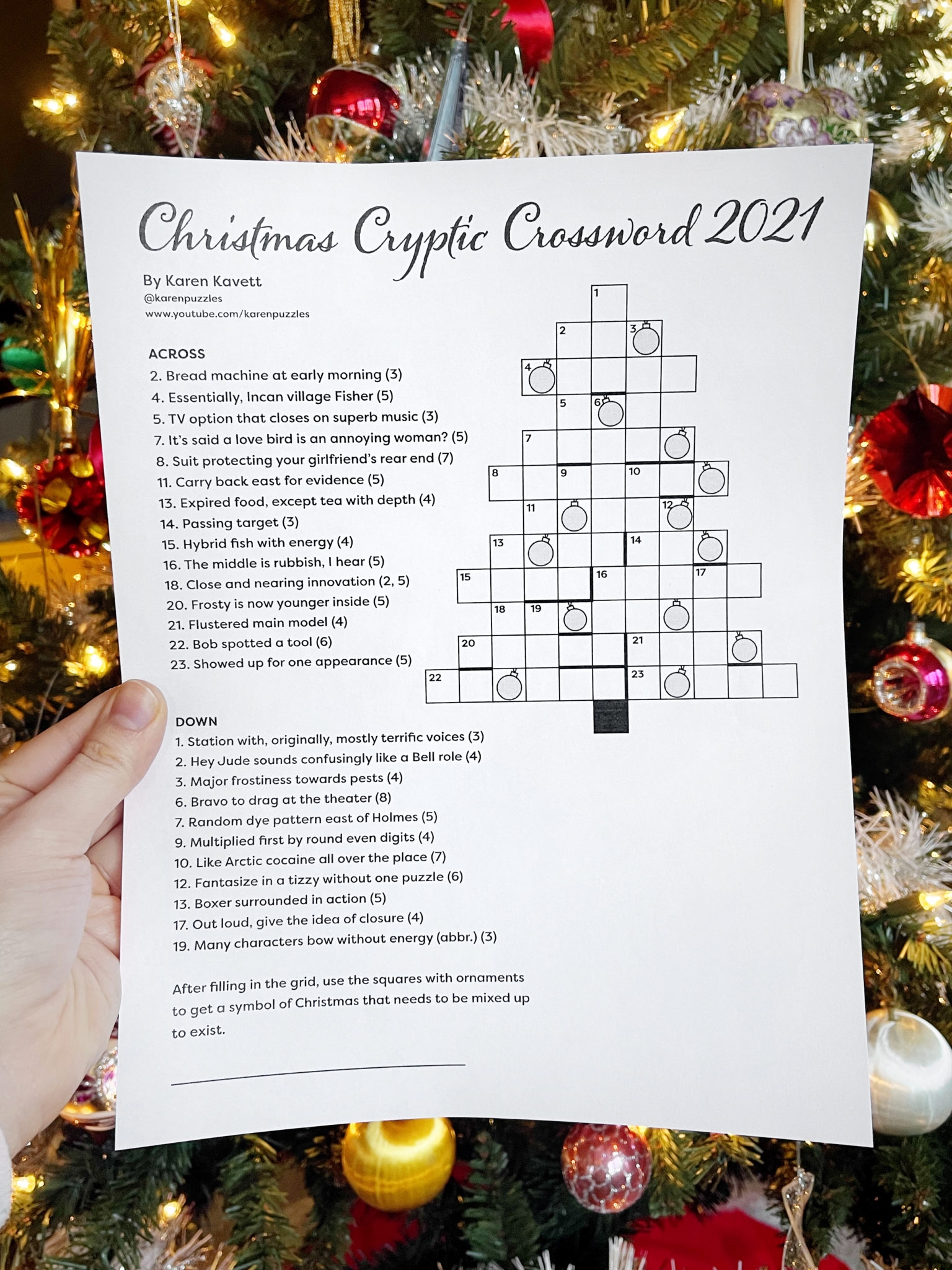 Christmas Cryptic Crossword 2021 Karen Kavett Christmas Cryptic Crossword 2021 Karen Kavett