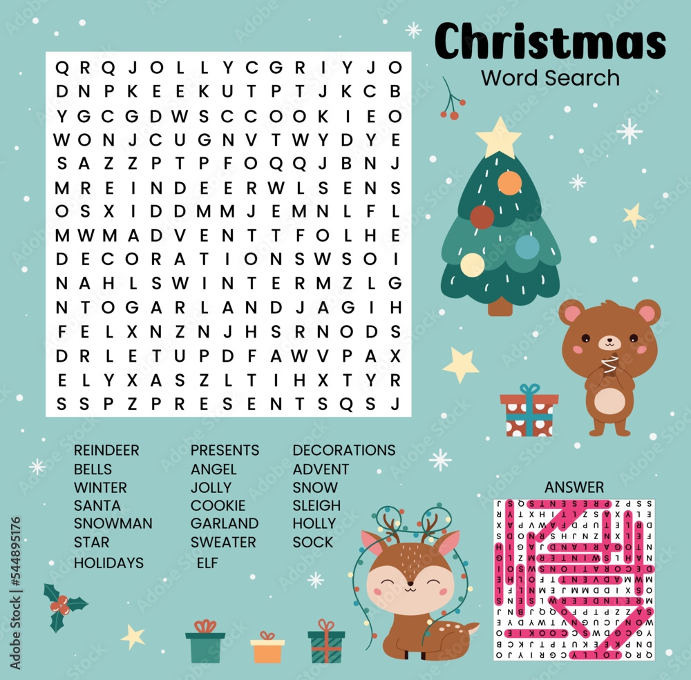 Printable Christmas Crossword Puzzles For Kids Printable Christmas Crossword Puzzles For Kids