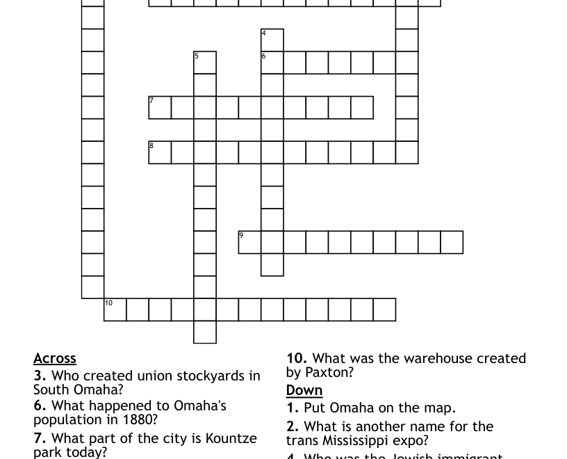 City Beautiful Movement Crossword WordMint