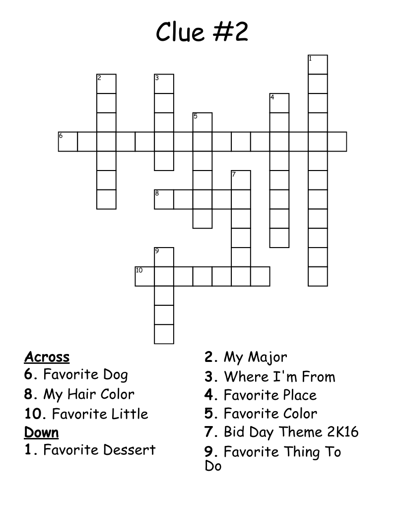 Clue 2 Crossword WordMint Clue 2 Crossword WordMint