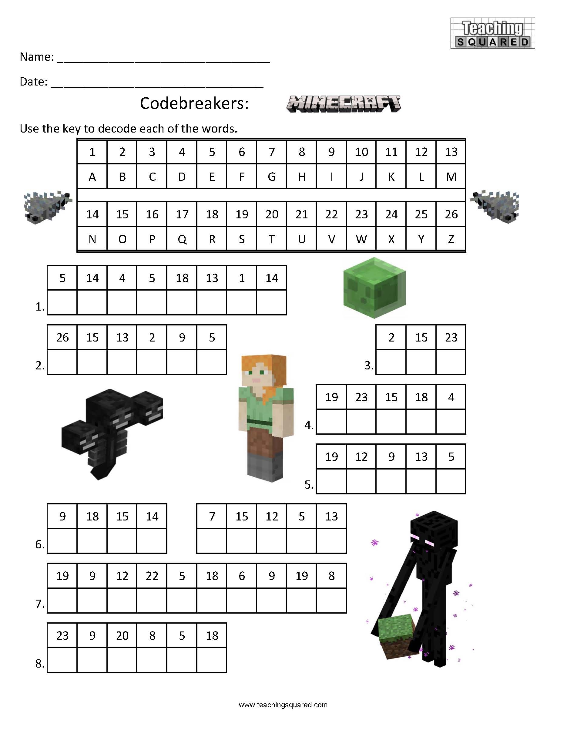 Codebreakers Minecraft 2 Teaching Squared Codebreakers Minecraft 2 Teaching Squared