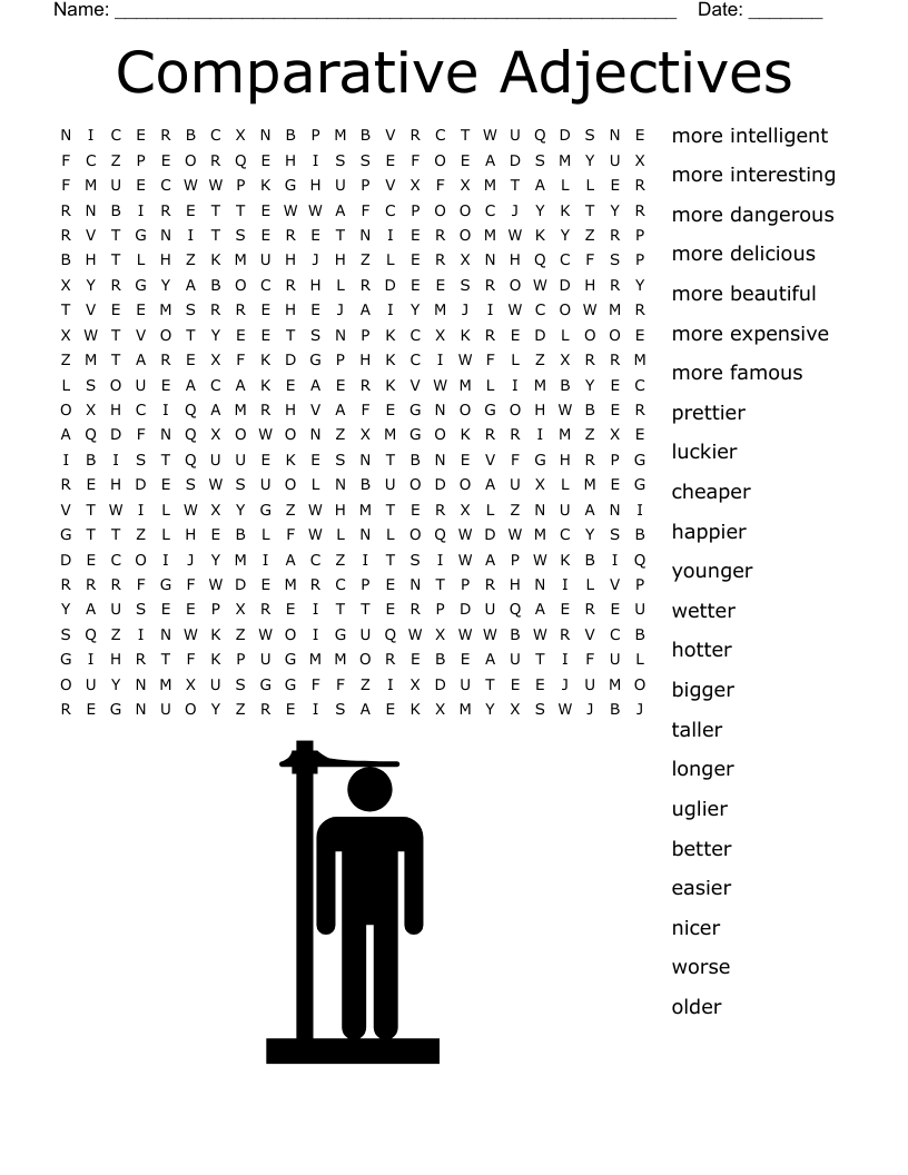 COMPARATIVE ADJECTIVES Crossword WordMint