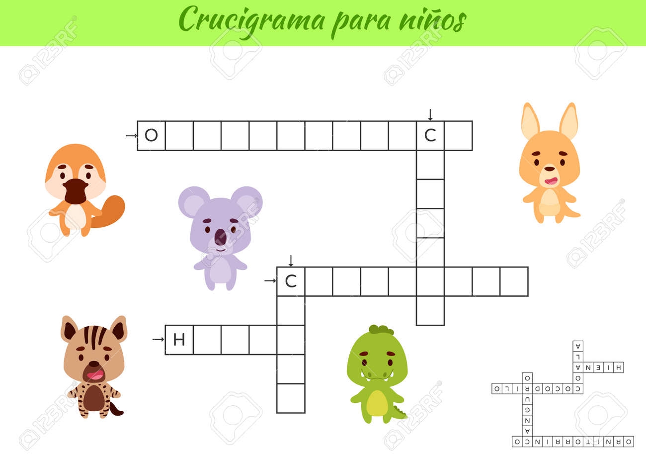 Crossword For Kids In Spanish With Pictures Of Animals Educational Game For Study Spanish Language And Words Children Activity Printable Worksheet Includes Answers Vector Stock Illustration Royalty Free SVG Cliparts Vectors And Crossword For Kids In Spanish With Pictures Of Animals Educational Game For Study Spanish Language And Words Children Activity Printable Worksheet Includes Answers Vector Stock Illustration Royalty Free SVG Cliparts Vectors And