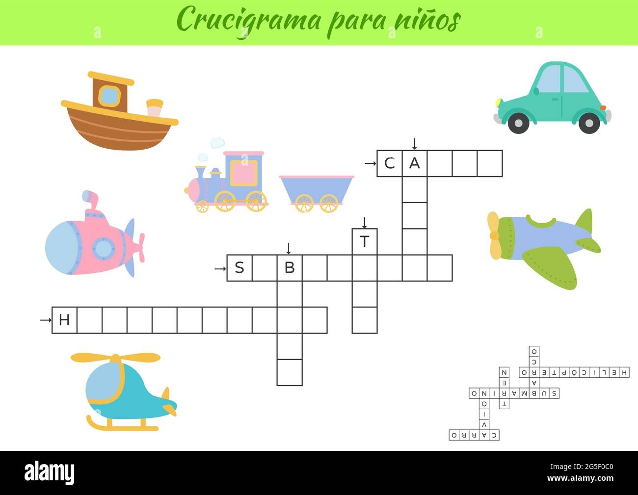 Crossword For Kids In Spanish With Pictures Of Transport Educational Game For Study Spanish Language And Words Children Activity Printable Worksheet Stock Vector Image Art Alamy Crossword For Kids In Spanish With Pictures Of Transport Educational Game For Study Spanish Language And Words Children Activity Printable Worksheet Stock Vector Image Art Alamy