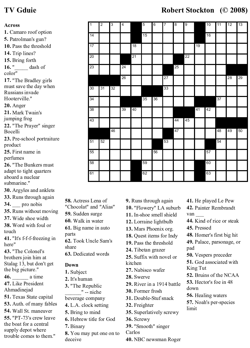 Crossword Puzzle 49 TV Gduie Beekeeper Crosswords Crossword Puzzle 49 TV Gduie Beekeeper Crosswords
