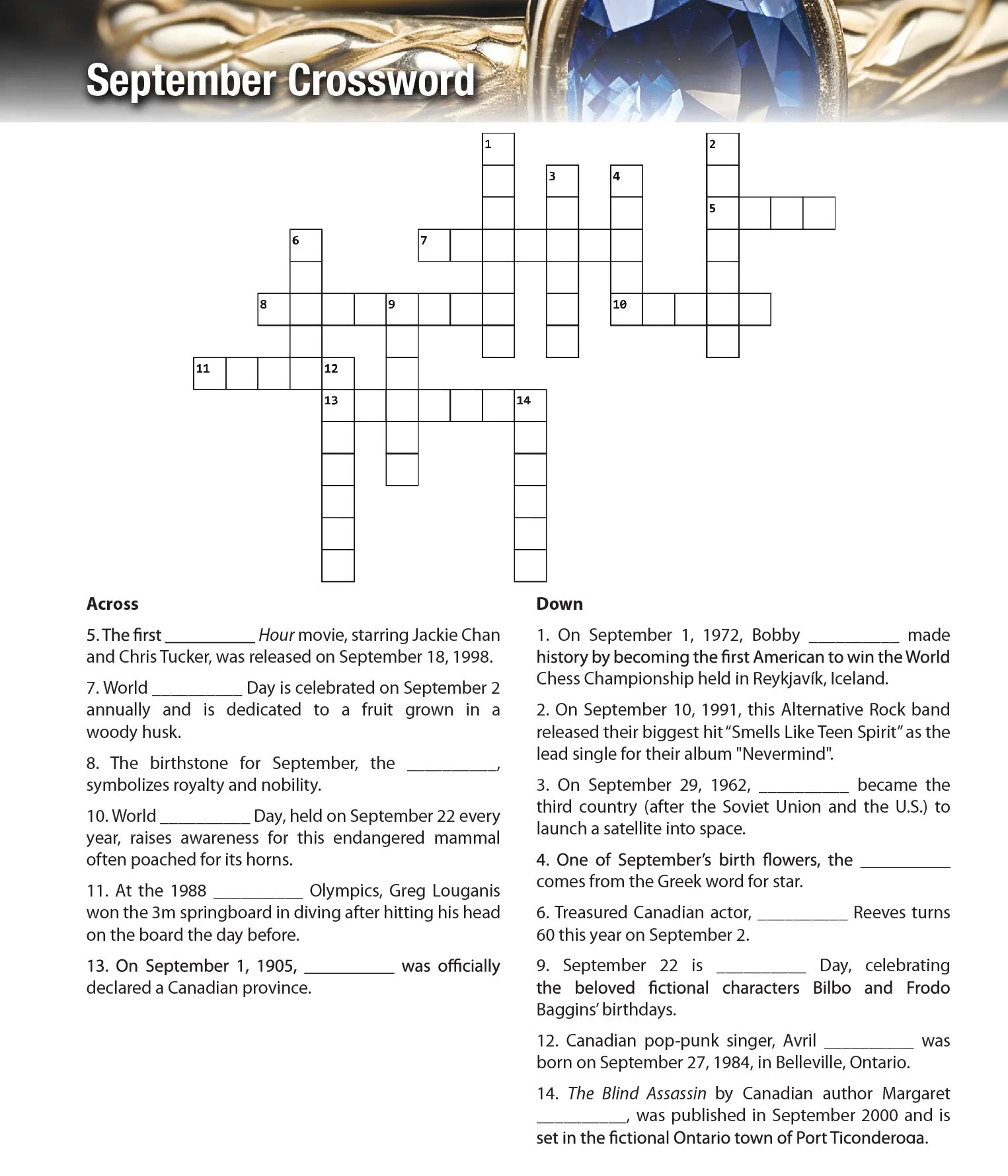 Crossword Puzzle Answer Key September 2024 MyCalgary Crossword Puzzle Answer Key September 2024 MyCalgary