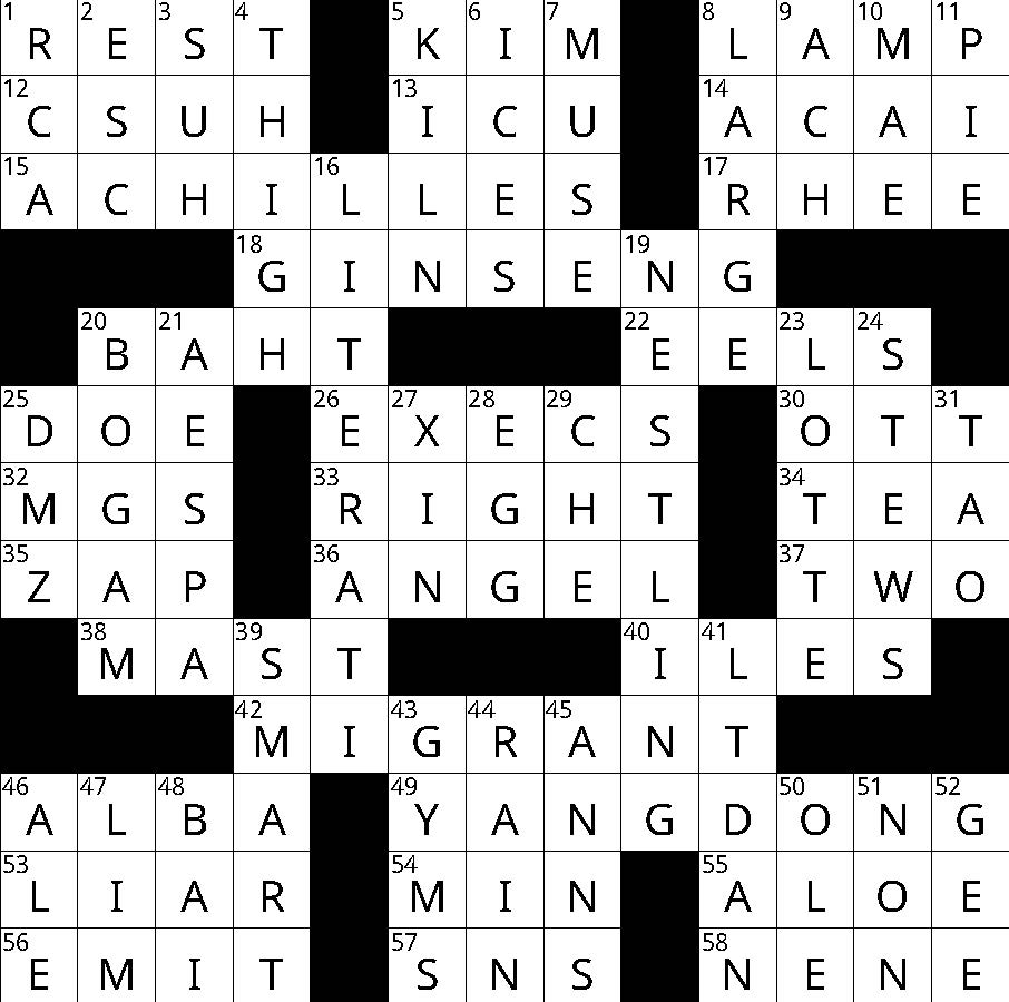 Printable Nyt Crossword Puzzles