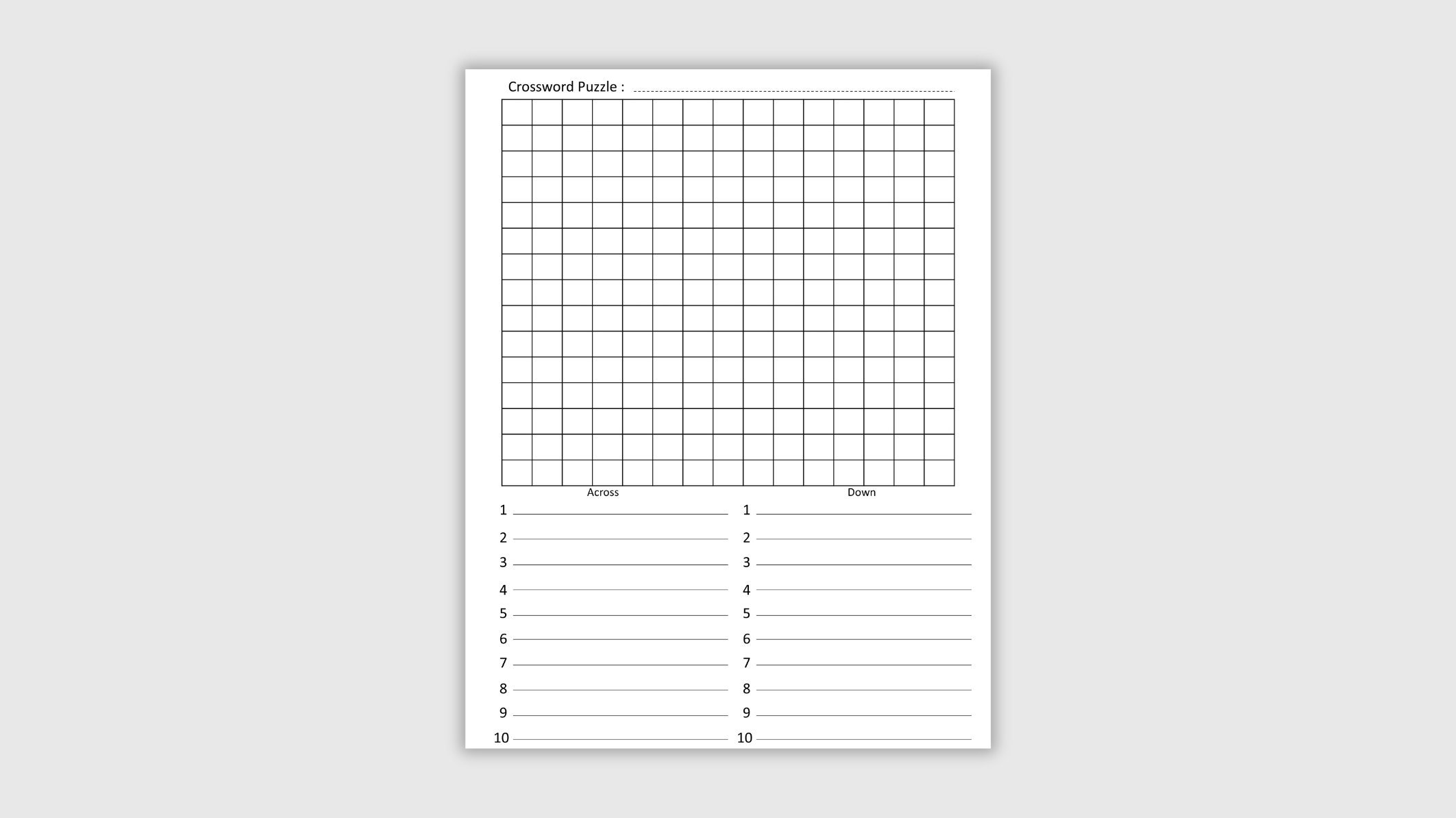 Crossword Puzzle Blank Template Create Your Own Puzzles Easily Printable 365 Crossword Puzzle Blank Template Create Your Own Puzzles Easily Printable 365