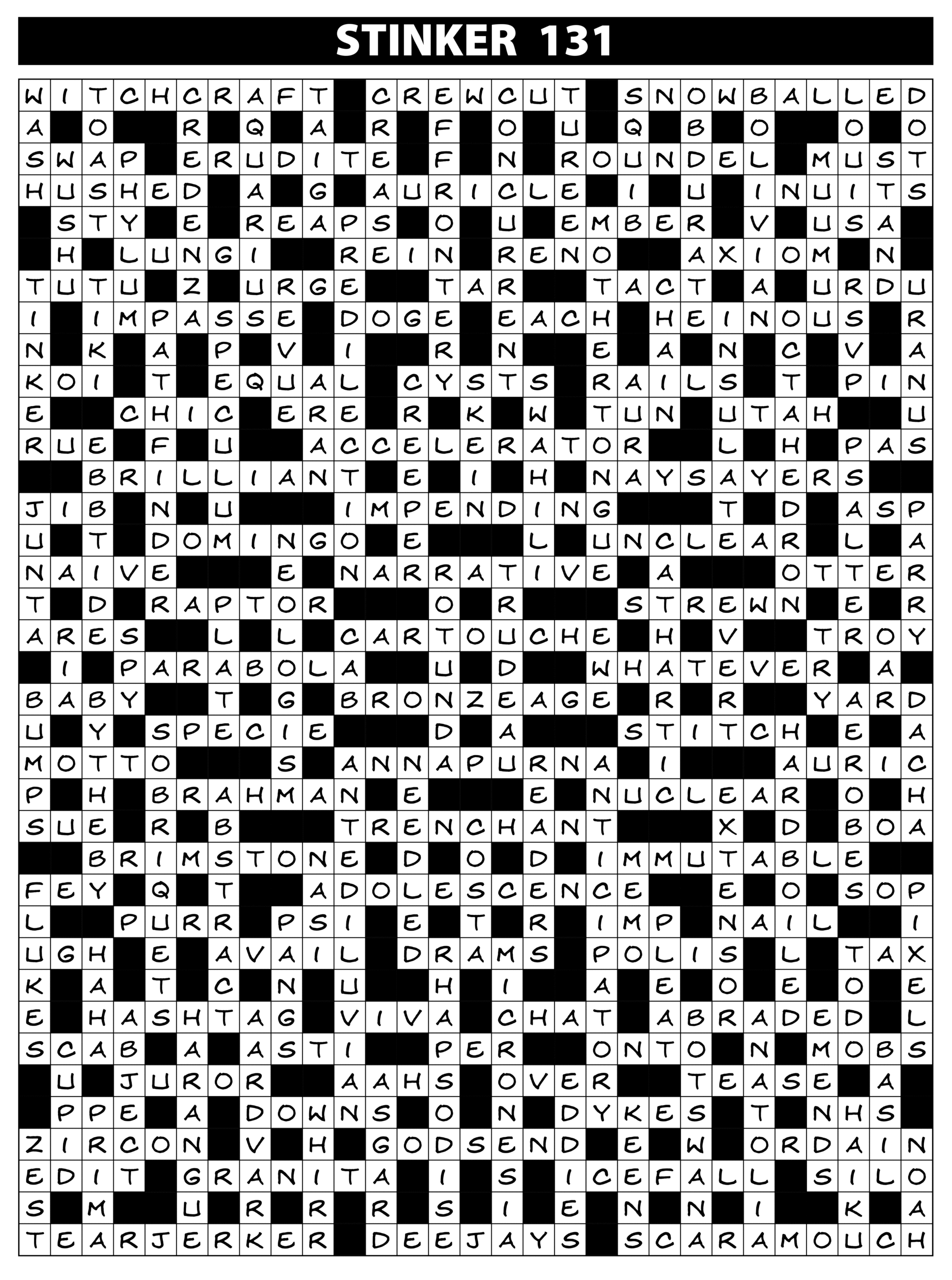 Printable La Crossword Puzzles Printable La Crossword Puzzles