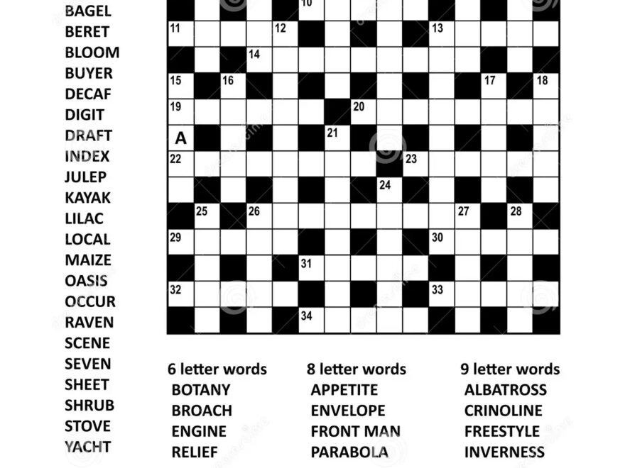 Crossword Puzzle Game Of 15x15 Size Grid Large Print Quick Style Criss coss or Fill in Else Kriss kross Stock Vector Illustration Of Kross Words 277538494