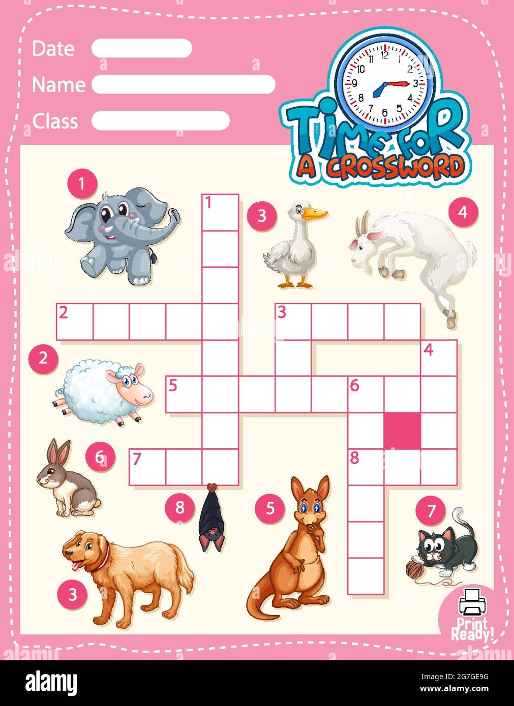 Printable Crossword Puzzles Template Printable Crossword Puzzles Template
