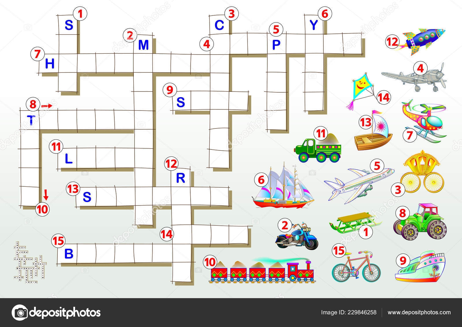 Crossword Puzzle Game Transport Educational Page Children Study English Words Stock Vector By Nataljacernecka 229846258 Crossword Puzzle Game Transport Educational Page Children Study English Words Stock Vector By Nataljacernecka 229846258