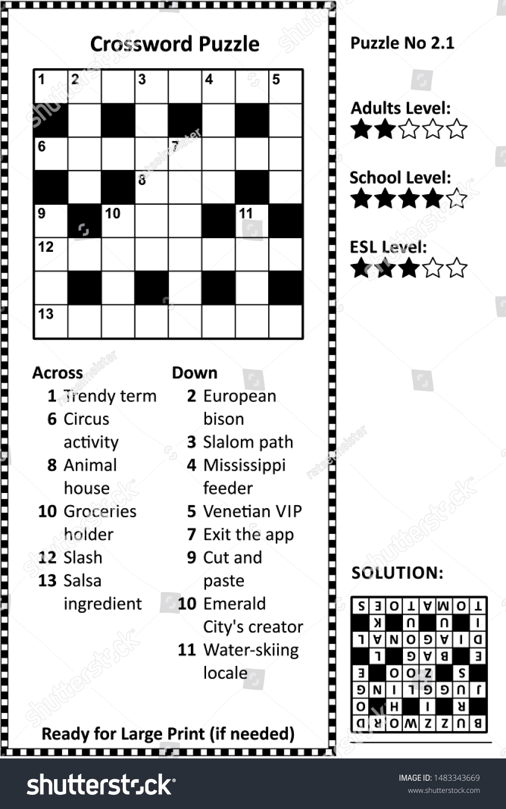Printable Crossword Adult Printable Crossword Adult