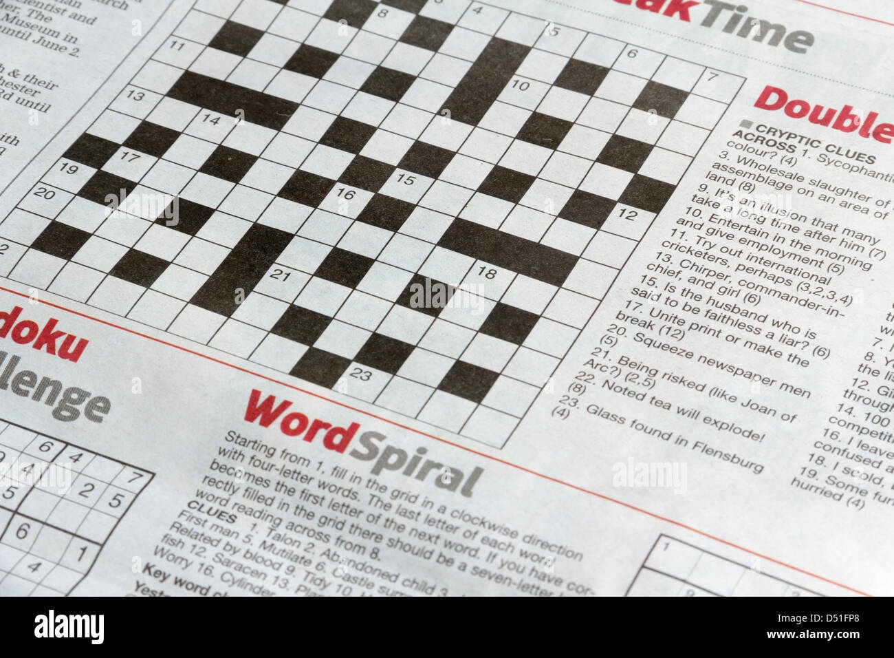 Crossword Puzzle Nobody Hi res Stock Photography And Images Alamy