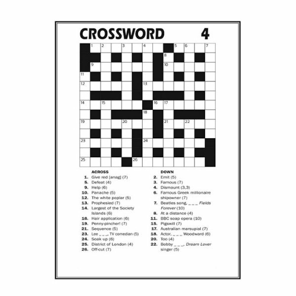 Crossword Puzzles A4 Large Print Puzzle Book Trivia Fun Adults Children Brain EBay Crossword Puzzles A4 Large Print Puzzle Book Trivia Fun Adults Children Brain EBay