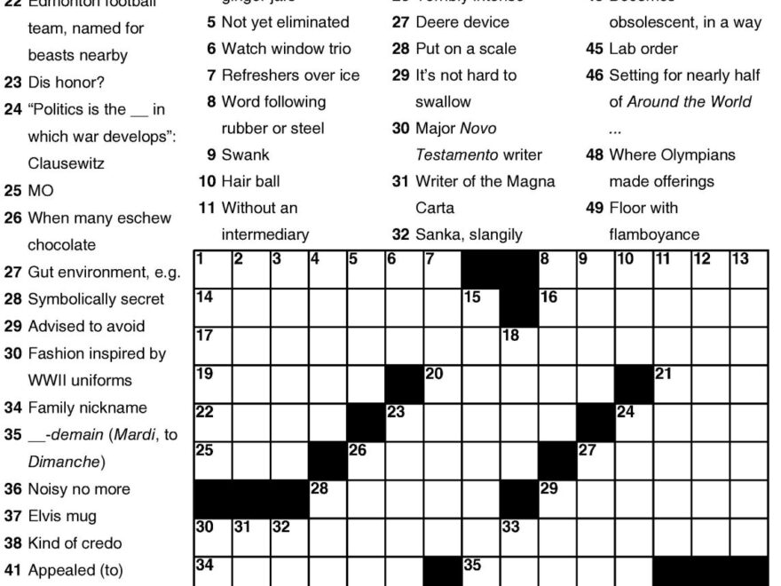 Crossword Puzzles For Week Of Aug 17 2025 Multimedia Dcourier