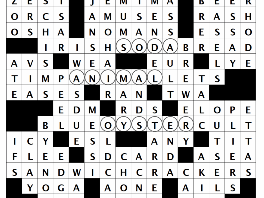 Crossword Solutions Charlotte Magazine