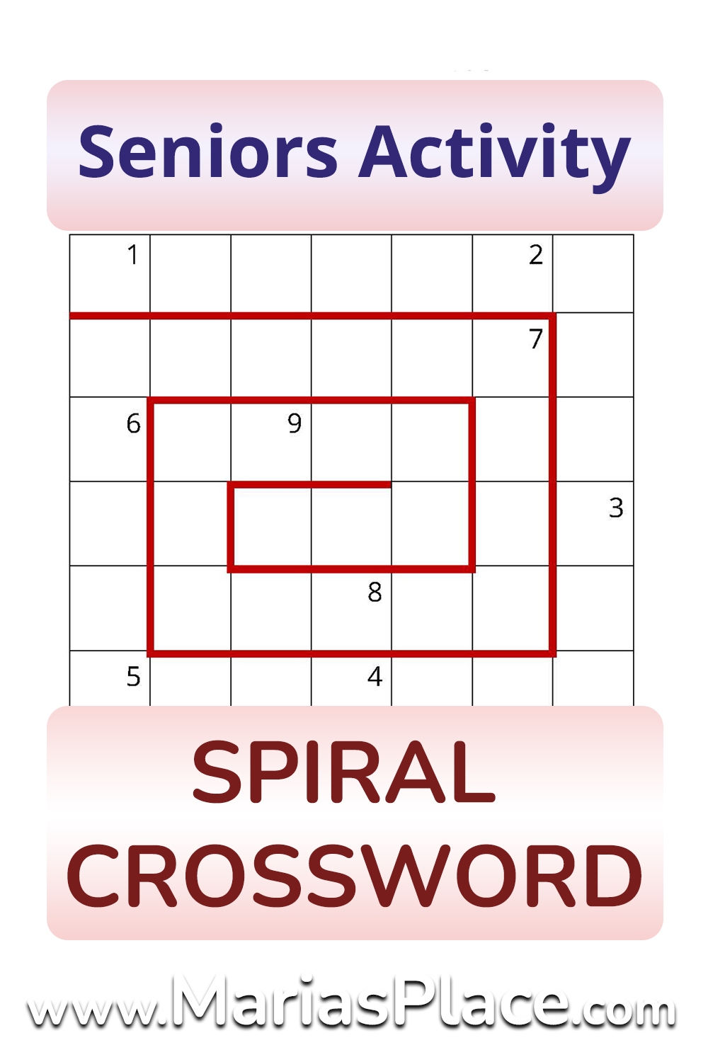 Crossword Spiral 2 Marias Place Crossword Spiral 2 Marias Place