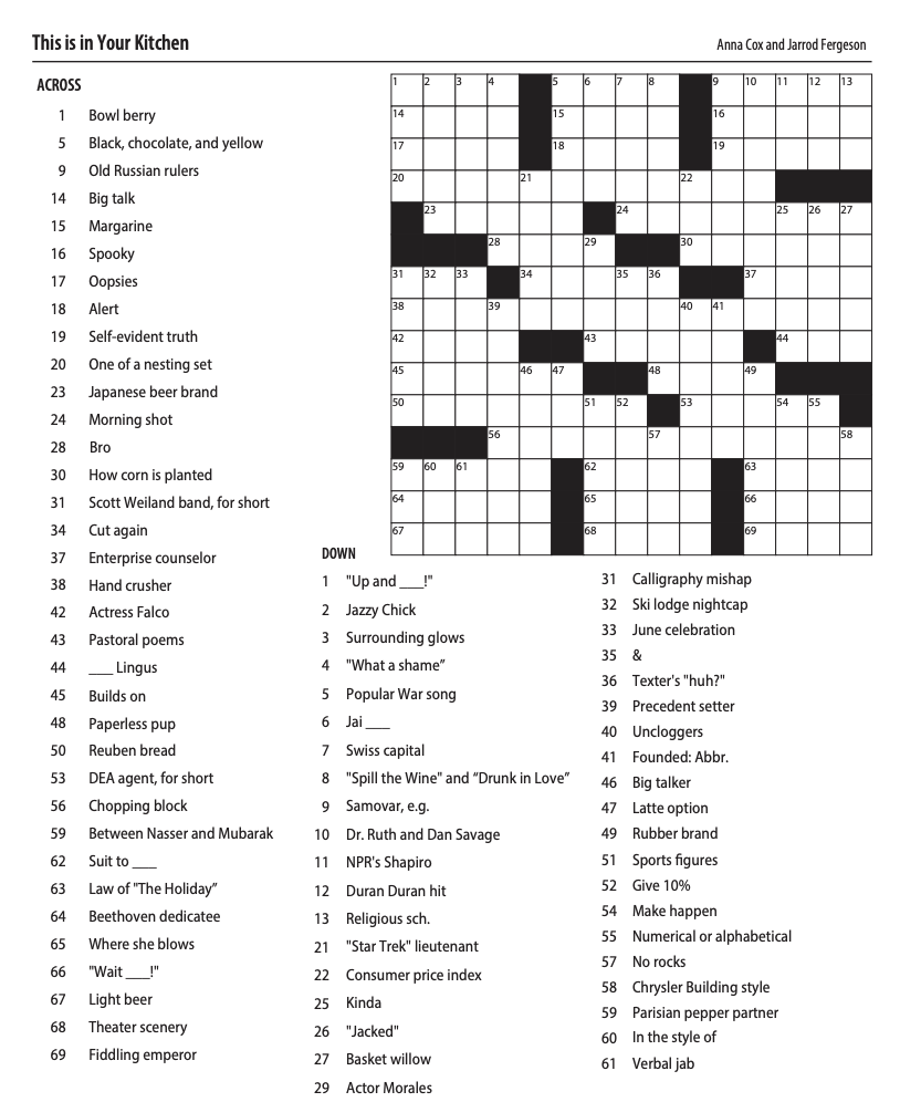 Printable Ny Times Crossword 2025