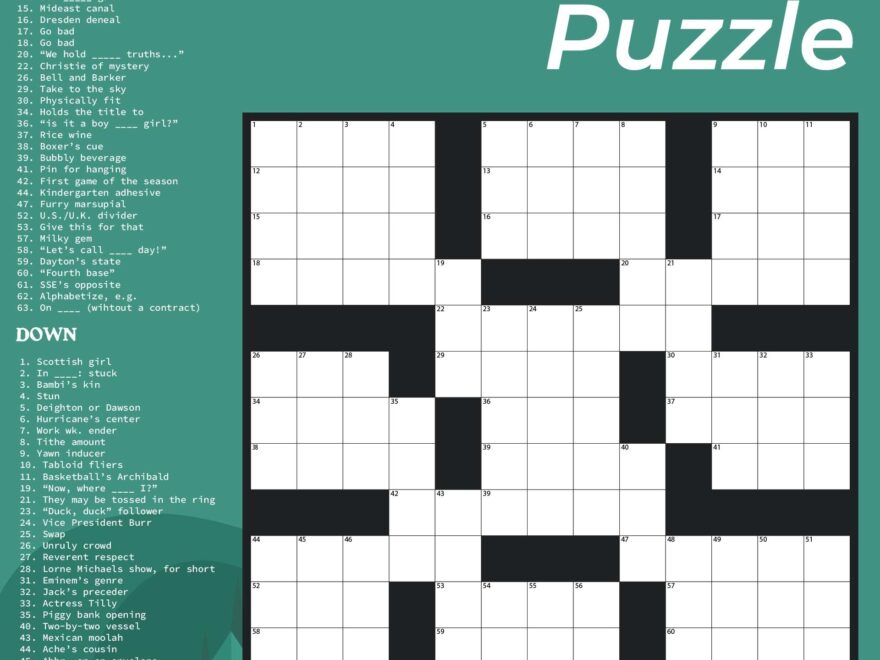 Crosswords For Adults 13 Free PDF Printables Printablee