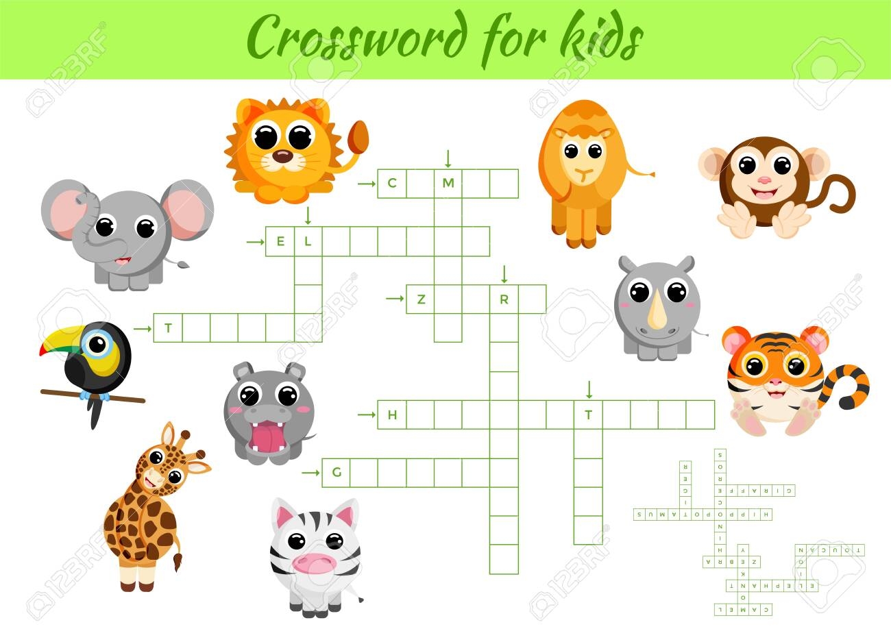 Crosswords Game Of Animals For Children With Pictures Kids Activity Worksheet Colorful Printable Version Educational Game For Study English Words Includes Answers Flat Vector Stock Illustration Royalty Free SVG Cliparts Vectors And Crosswords Game Of Animals For Children With Pictures Kids Activity Worksheet Colorful Printable Version Educational Game For Study English Words Includes Answers Flat Vector Stock Illustration Royalty Free SVG Cliparts Vectors And