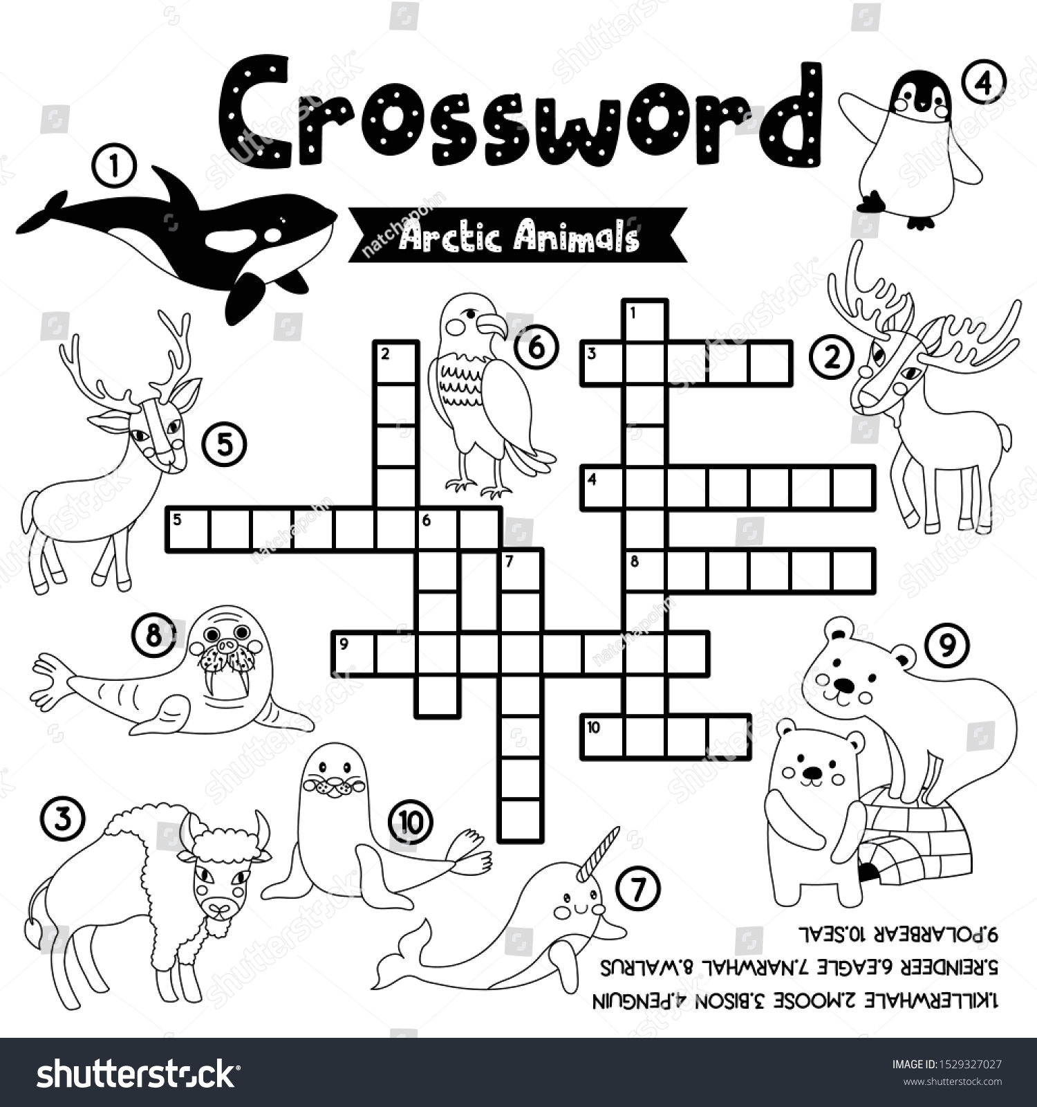 Crosswords Puzzle Game Arctic Animals Preschool Stock Vector Royalty Free 1529327027 Shutterstock Crosswords Puzzle Game Arctic Animals Preschool Stock Vector Royalty Free 1529327027 Shutterstock